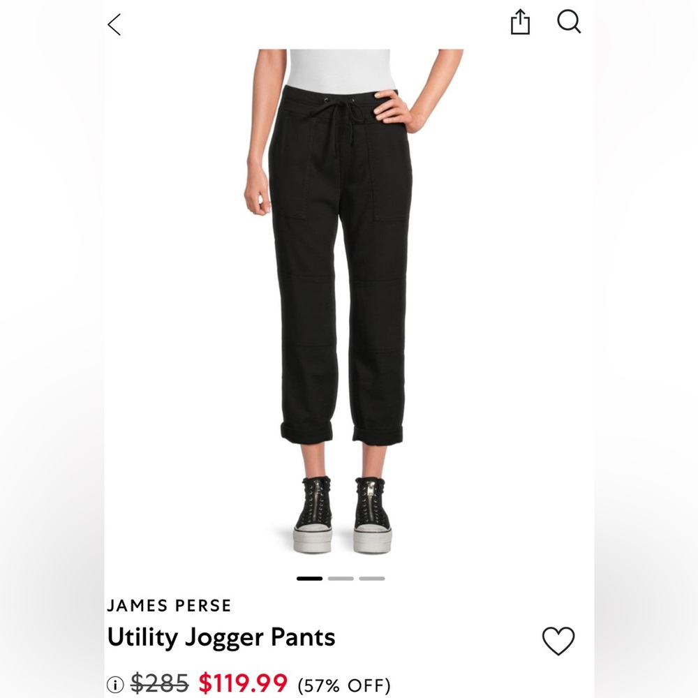 Utility jogger casual pants in charcoal gray